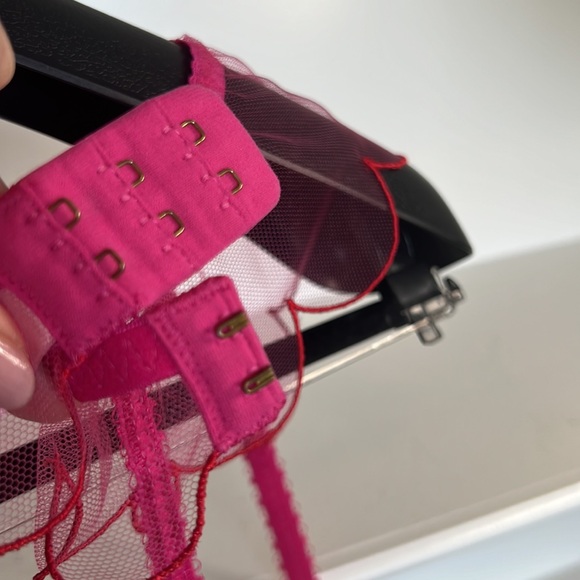 Agent Provocateur Fuchsia Pink Red Lorna Suspender - 6 - Picture 6 of 7